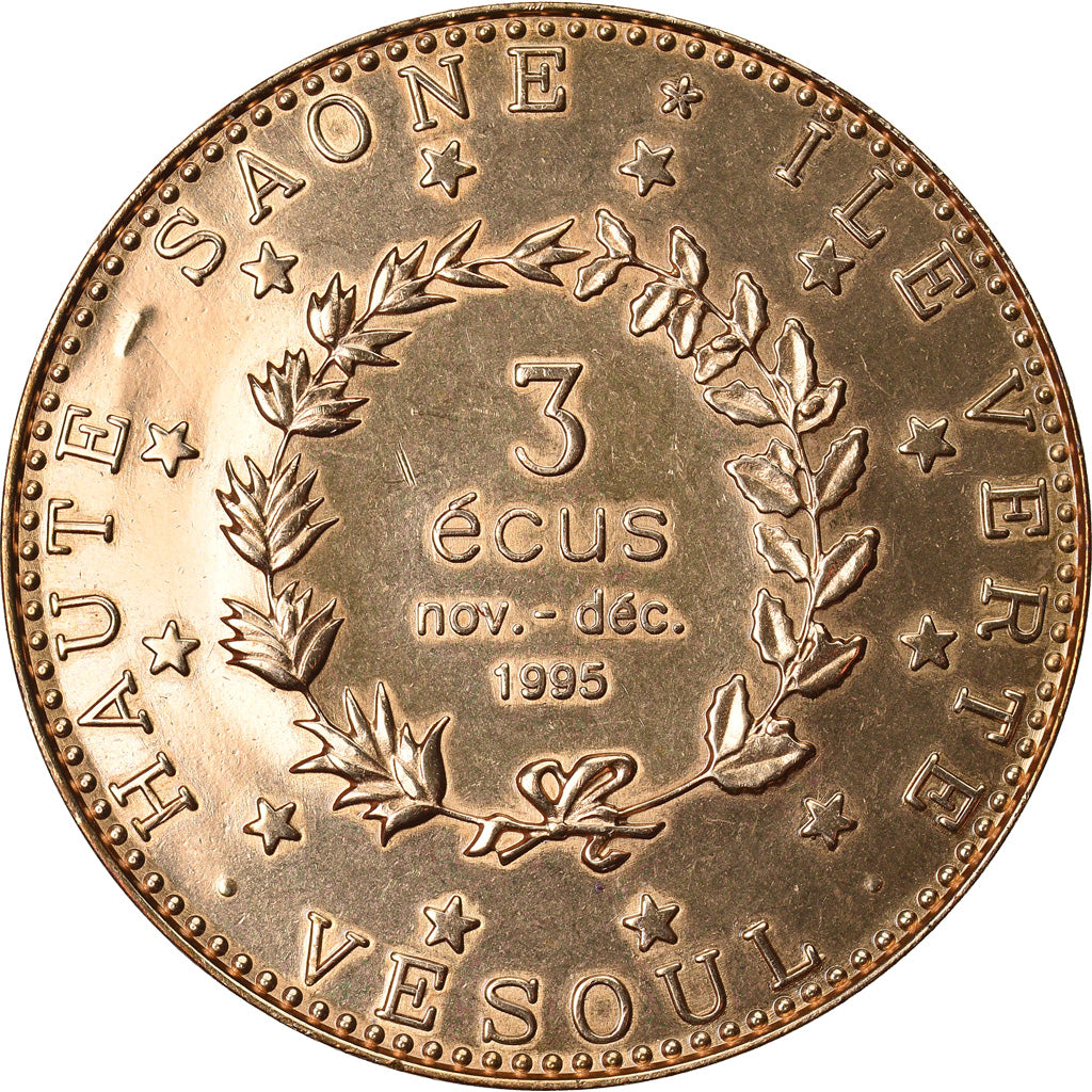 France, 3 Ecu, Euro des Villes, 1995, Vesoul, SUP