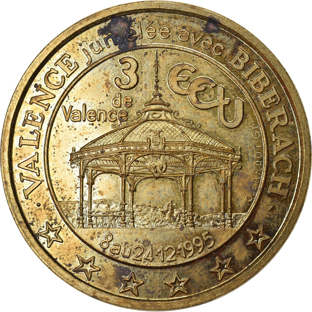 Frankrijk, 3 Ecu, Euro des Villes, 1995, Valence, FR+, n.v.t.