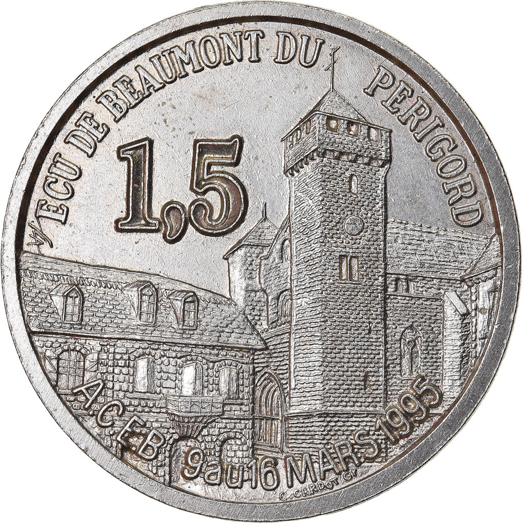 Frankrijk, 1.5 Ecu, Euro des Villes, 1995, Beaumont du Périgord, ZF, n.v.t.
