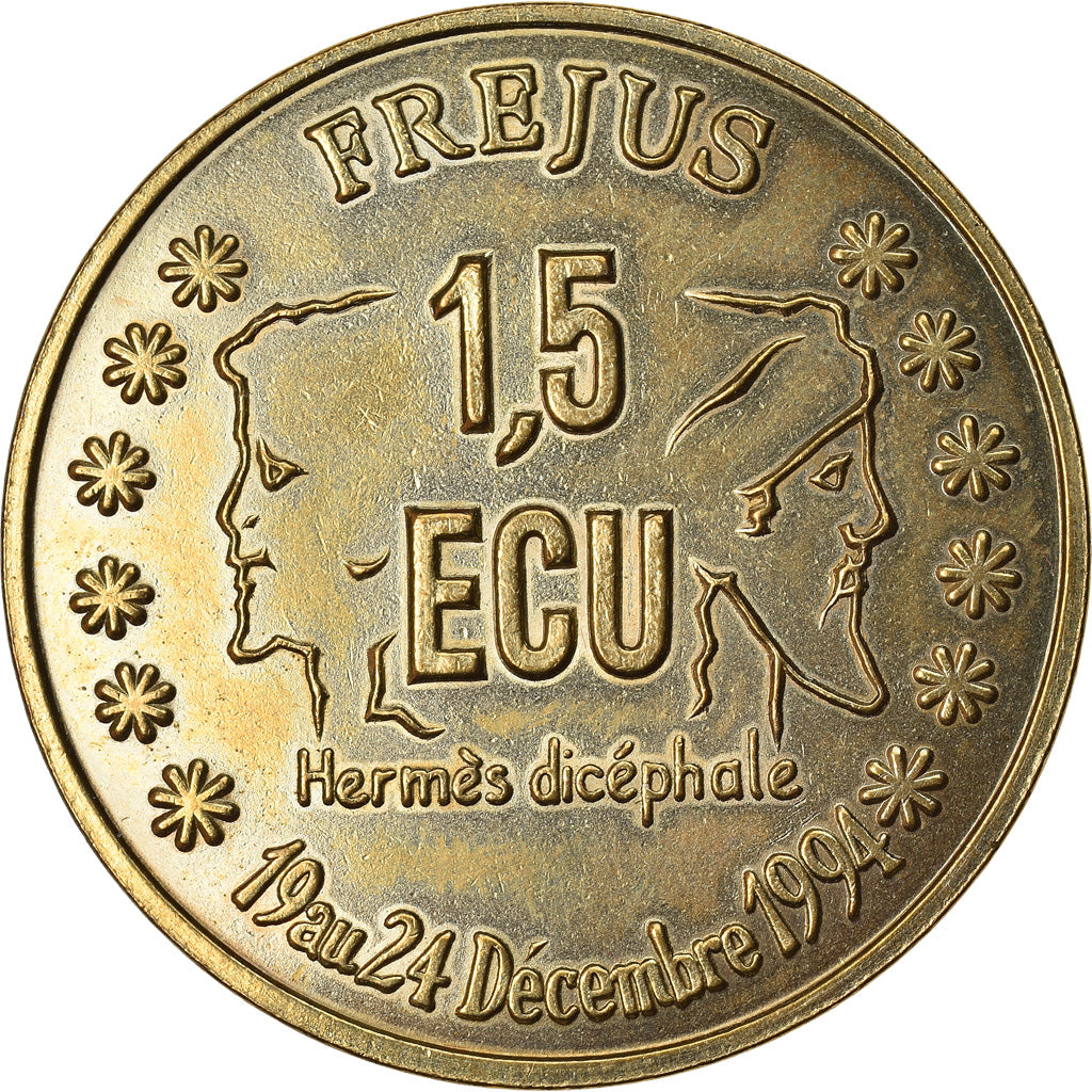 Francia, 1.5 Ecu, Euro des Villes, 1994, Fréjus, BB, N.C.