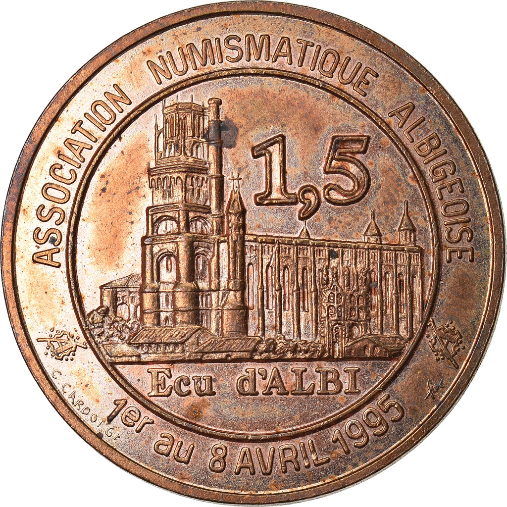 França, 1.5 Ecu, Euro des Villes, 1995, ALBI, VF(30-35), N/D