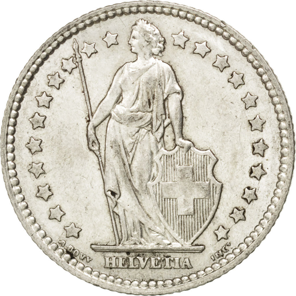 SWITZERLAND, Franc, 1913, Bern, KM #24, AU(55-58), Silver, 23.2, 5.00