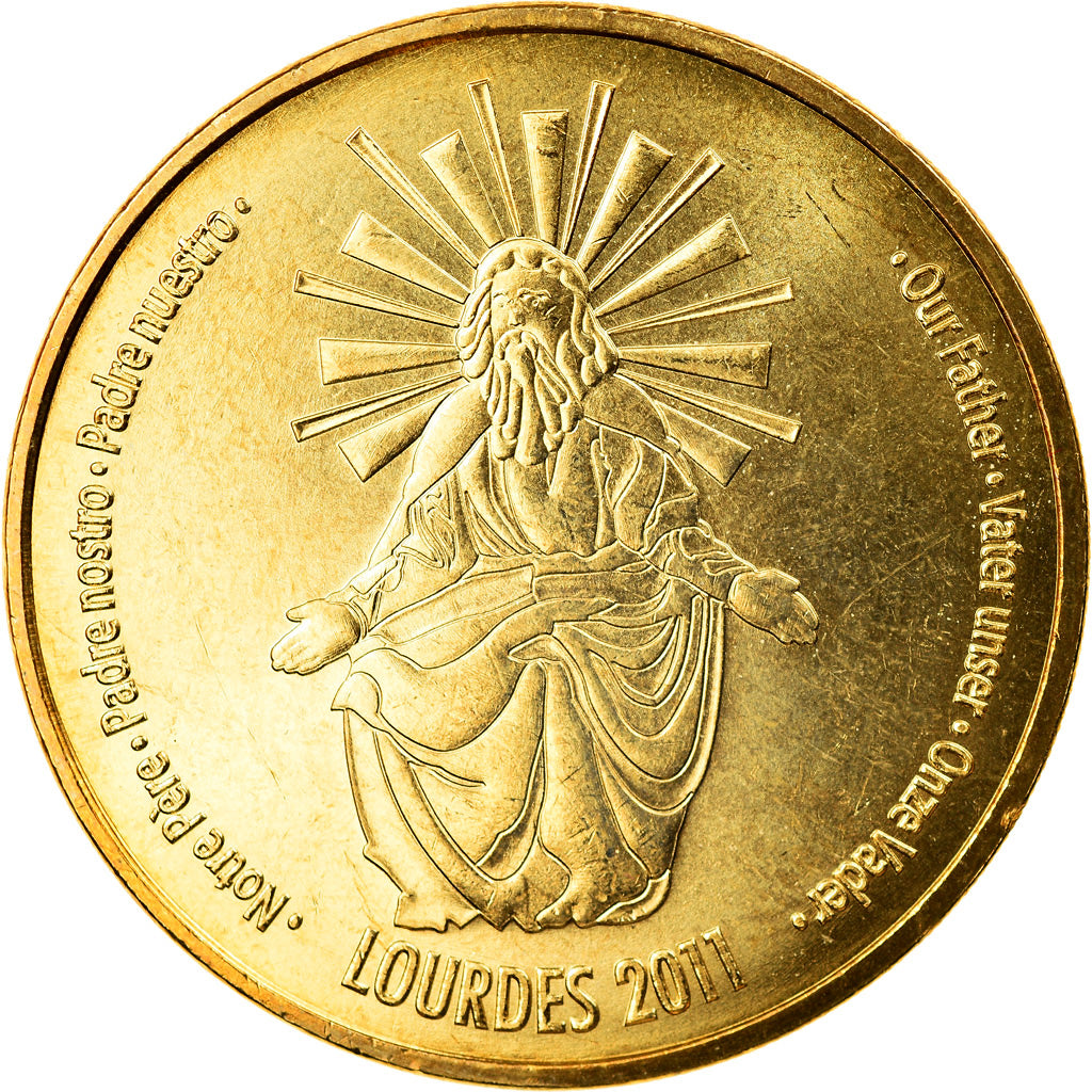 France, Jeton, Jeton Touristique, Lourdes - Notre Père, Arts & Culture, 2011