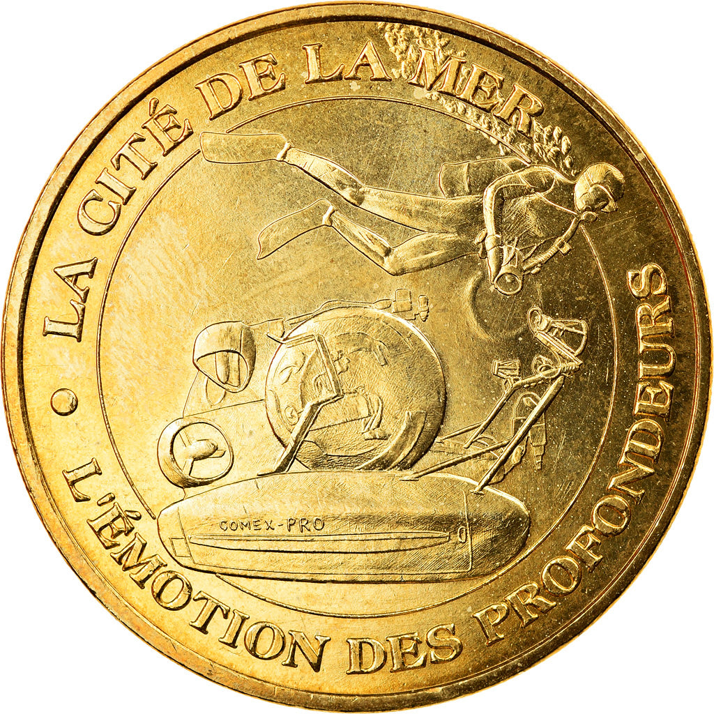 Francia, Token, Touristic token, Cherbourg - Cité de la Mer n°6 - Emotion des