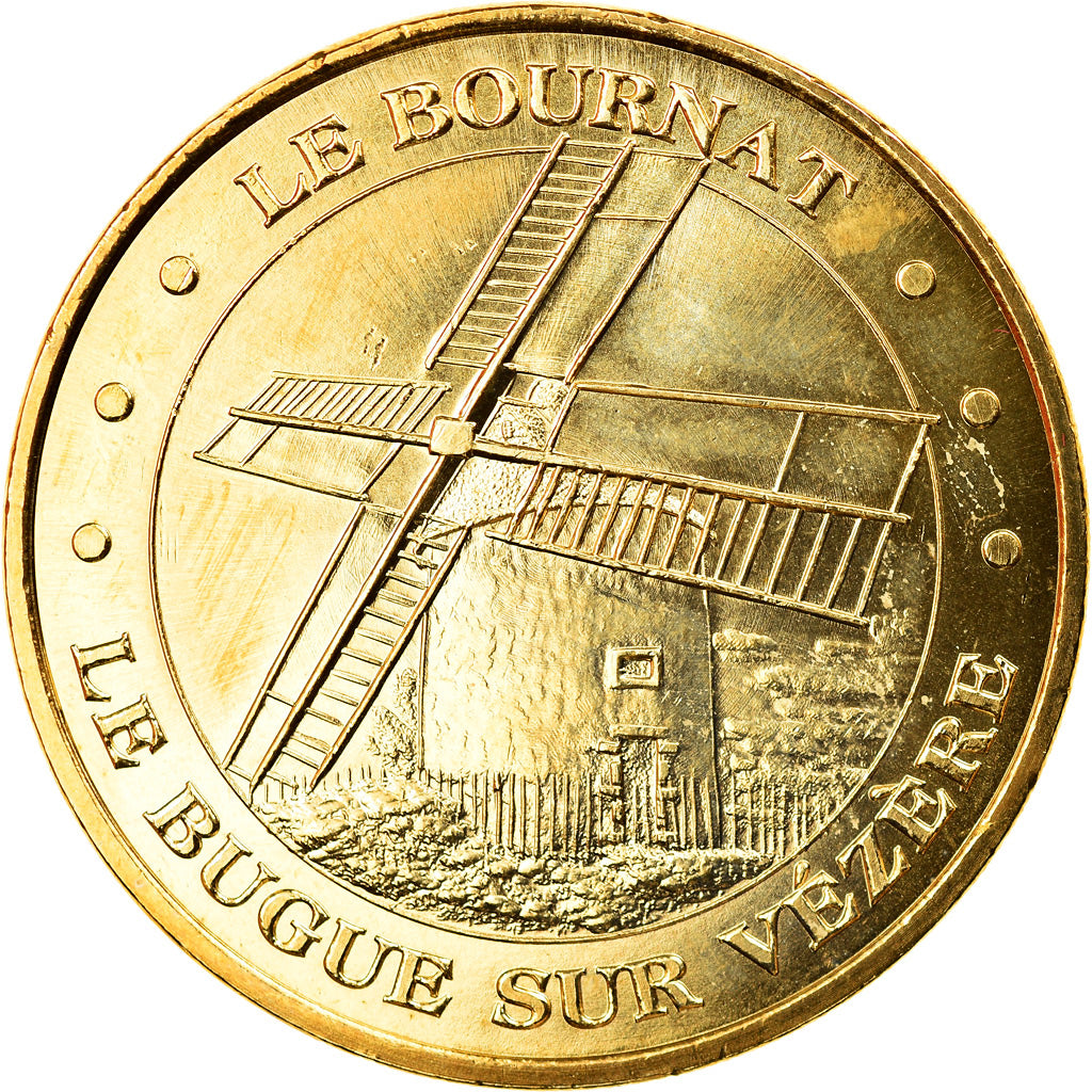 França, Token, Token turístico, Le Bugue - Village du Bournat - moulin, Artes