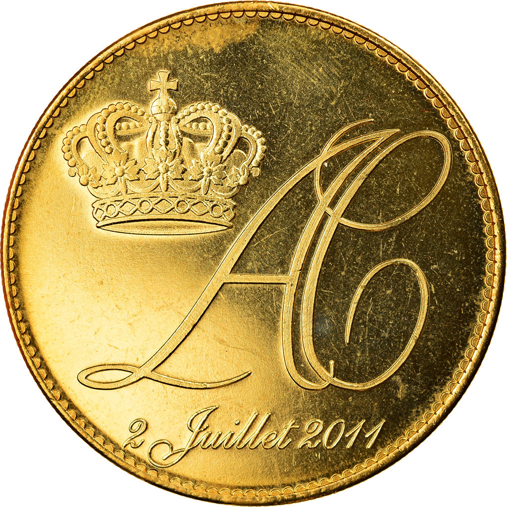 France, Jeton, Monaco - Mariage princier - Albert et Charlène, 2011, Arthus