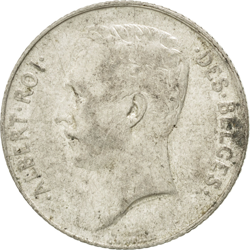 BELGIUM, Franc, 1912, KM #72, EF(40-45), Silver, 4.99