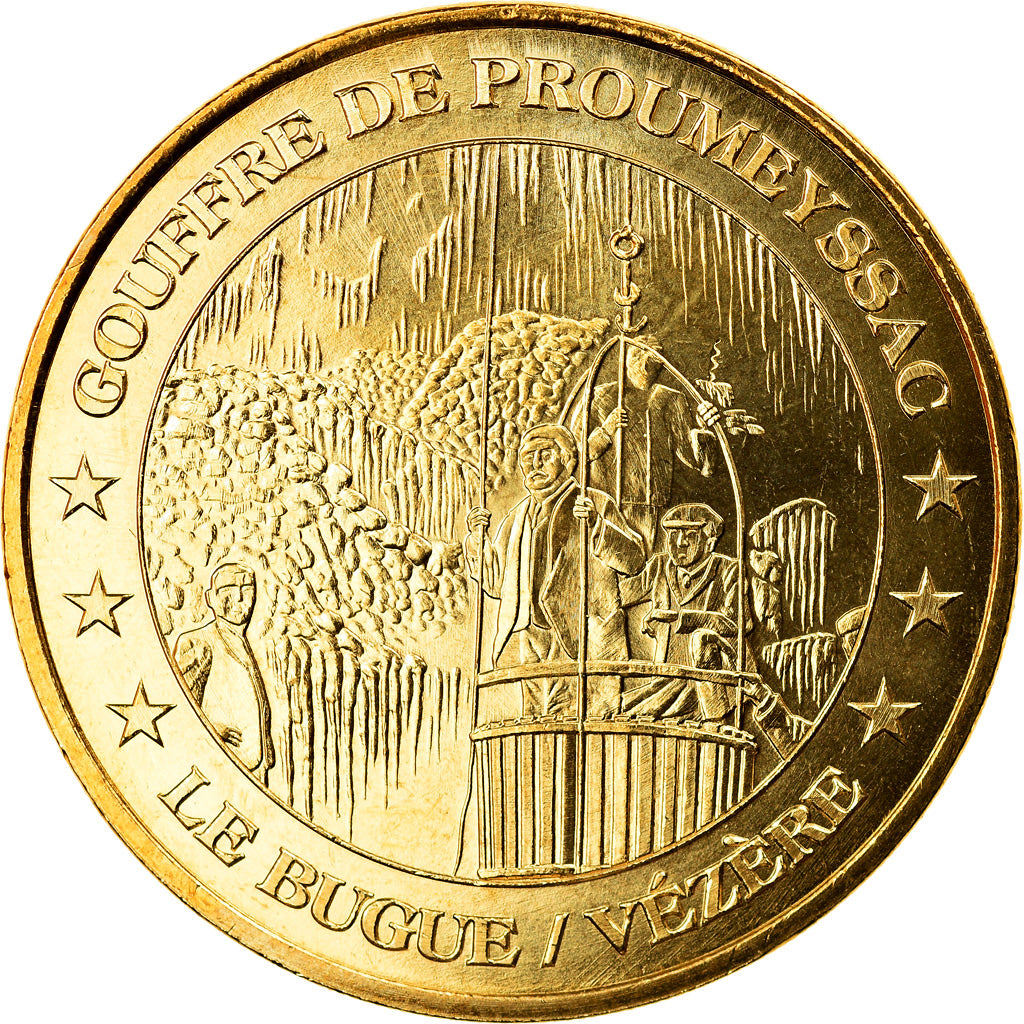 Francia, Token, Touristic token, Audrix - Gouffre de Proumeyssac n° 3, Arts &