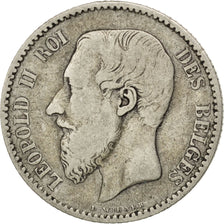 Coin, Belgium, Leopold II, Franc, 1886, VF(20-25), Silver, KM:28.1