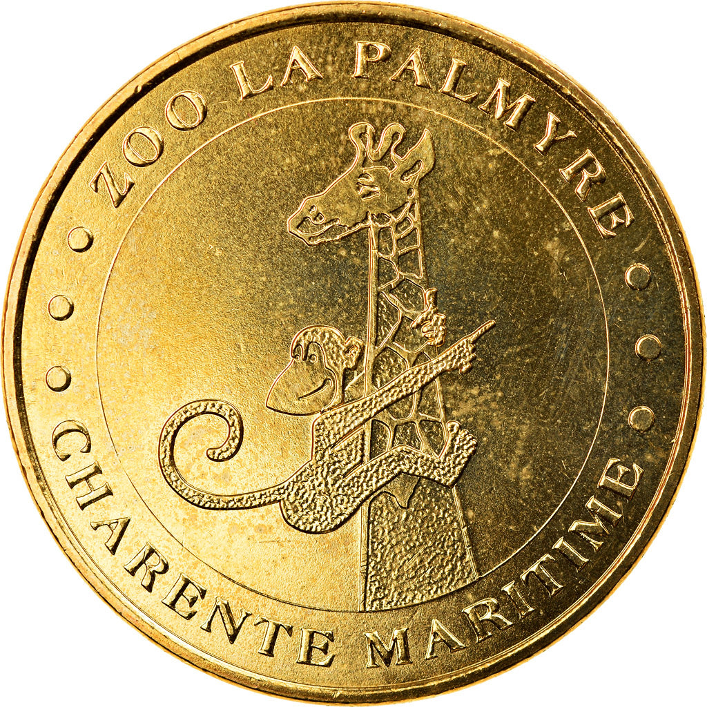 Francia, Token, Touristic token, 17/ Zoo de la Palmyre - Girafe, Arts & Culture