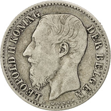 BELGIUM, Franc, 1887, KM #29.2, F(12-15), Silver, 4.86