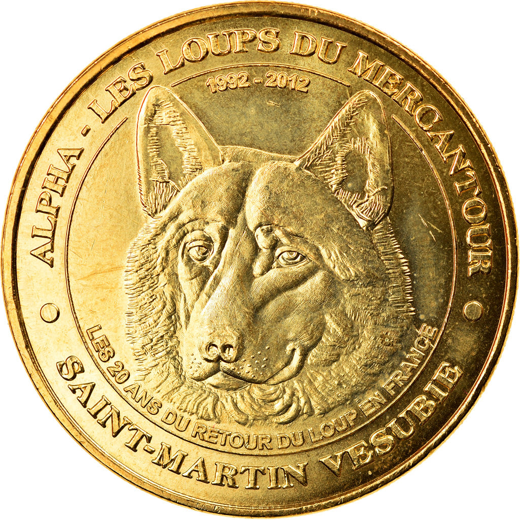 Francia, Token, Touristic token, Saint-Martin de Vésubie - Alpha - Les loups du