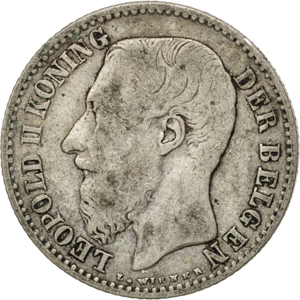 Coin, Belgium, Leopold II, Franc, 1887, VF(20-25), Silver, KM:29.1