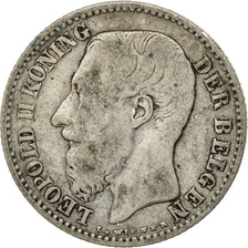 Coin, Belgium, Leopold II, Franc, 1887, VF(20-25), Silver, KM:29.1