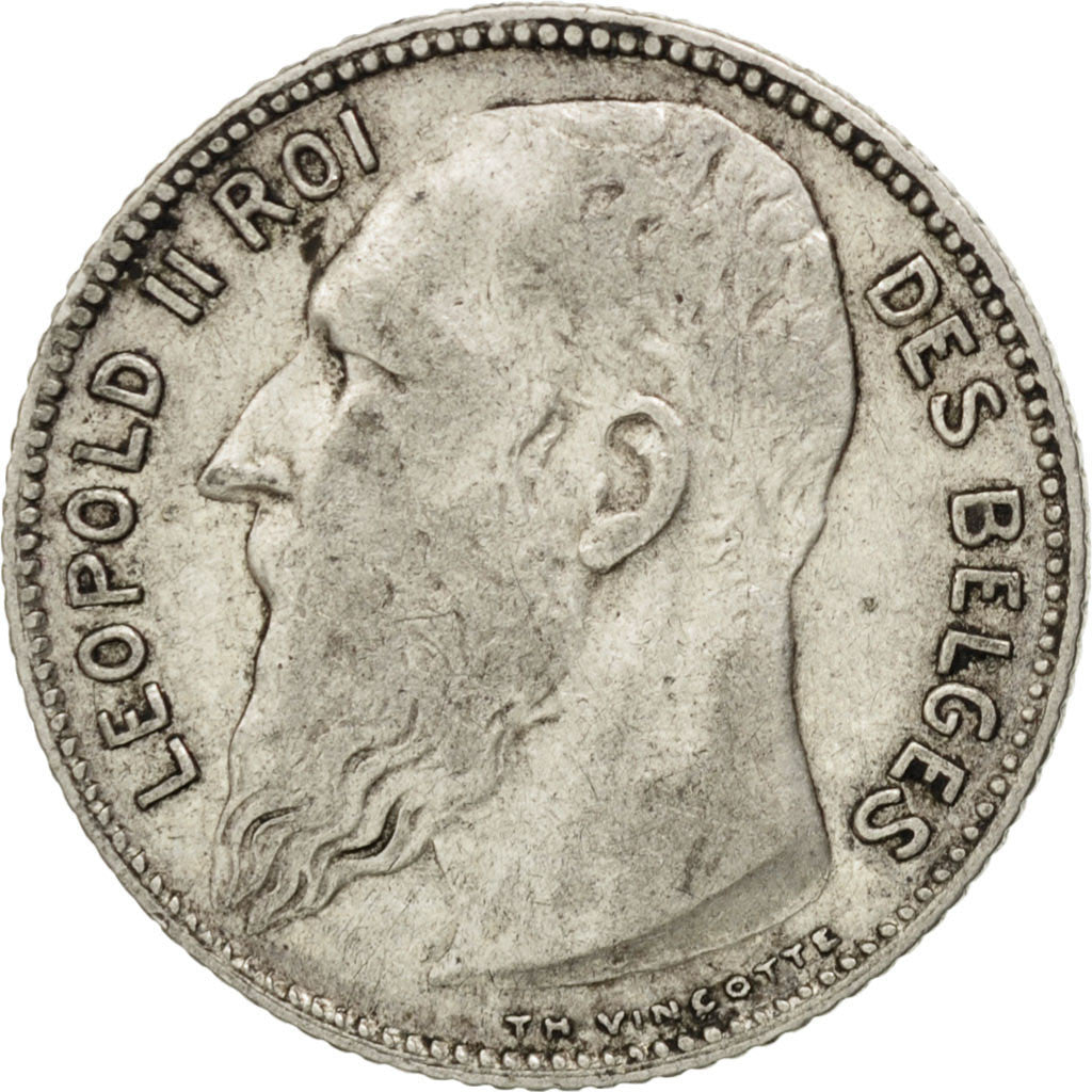 Coin, Belgium, Franc, 1909, VF(30-35), Silver, KM:56.1