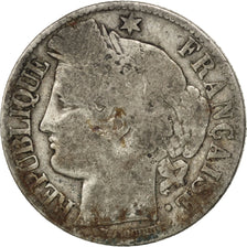 FRANCE, Cérès, Franc, 1871, Paris, KM #822.1, F(12-15), Silver, 23, Gadoury #465