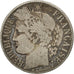 FRANCE, Cérès, Franc, 1872, Bordeaux, KM #822.2, VF(20-25), Silver, 23, Gadoury 