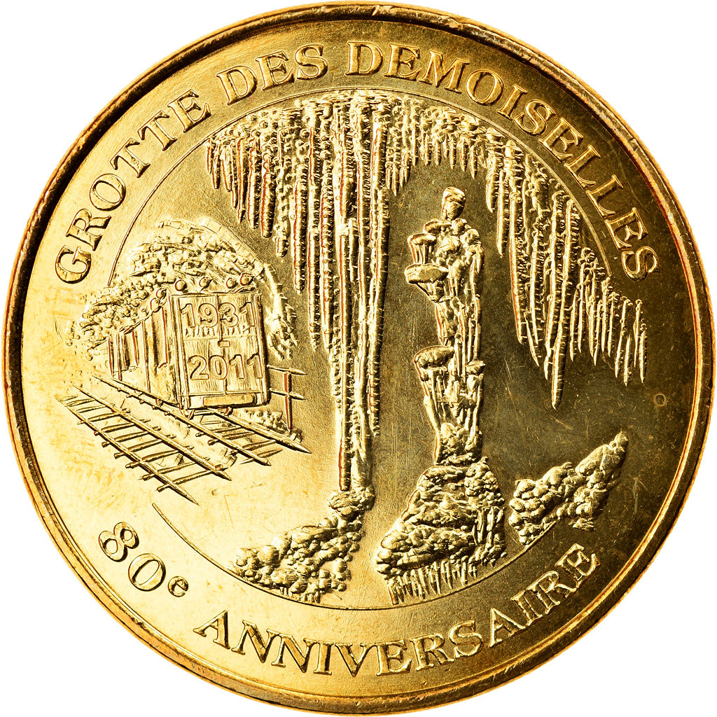 Francja, Token, Żeton turystyczny, Ganges - grotte des demoiselles n°4 - 80