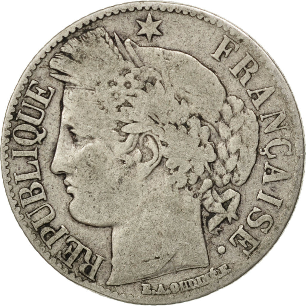 Monnaie, France, Cérès, Franc, 1881, Paris, TB, Argent, KM:822.1, Gadoury:465a