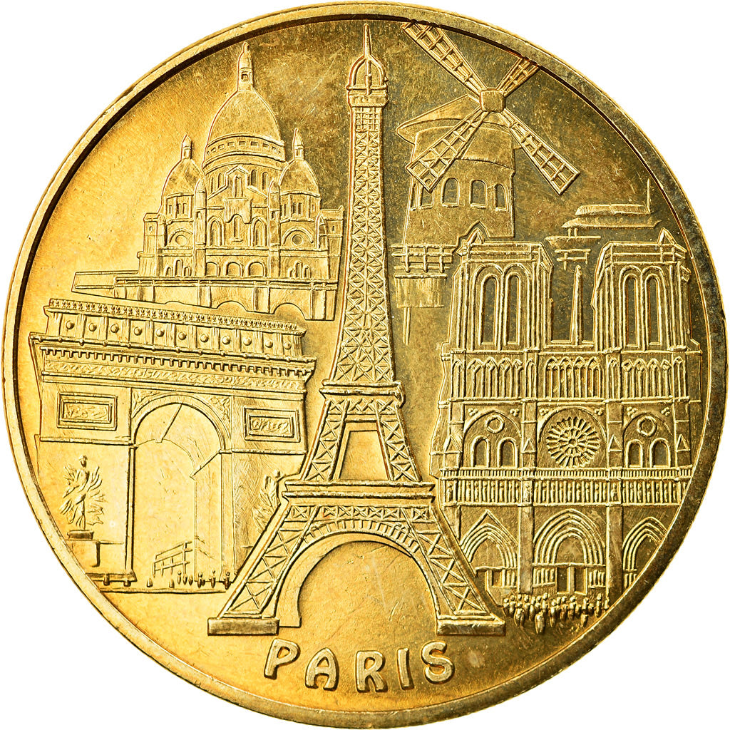 Francia, Token, Jetón turístico, Paris - Tour Eiffel n° 3 - les 5 monuments
