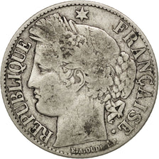FRANCE, Cérès, Franc, 1895, Paris, KM #822.1, VF(20-25), Silver, 23, Gadoury #..