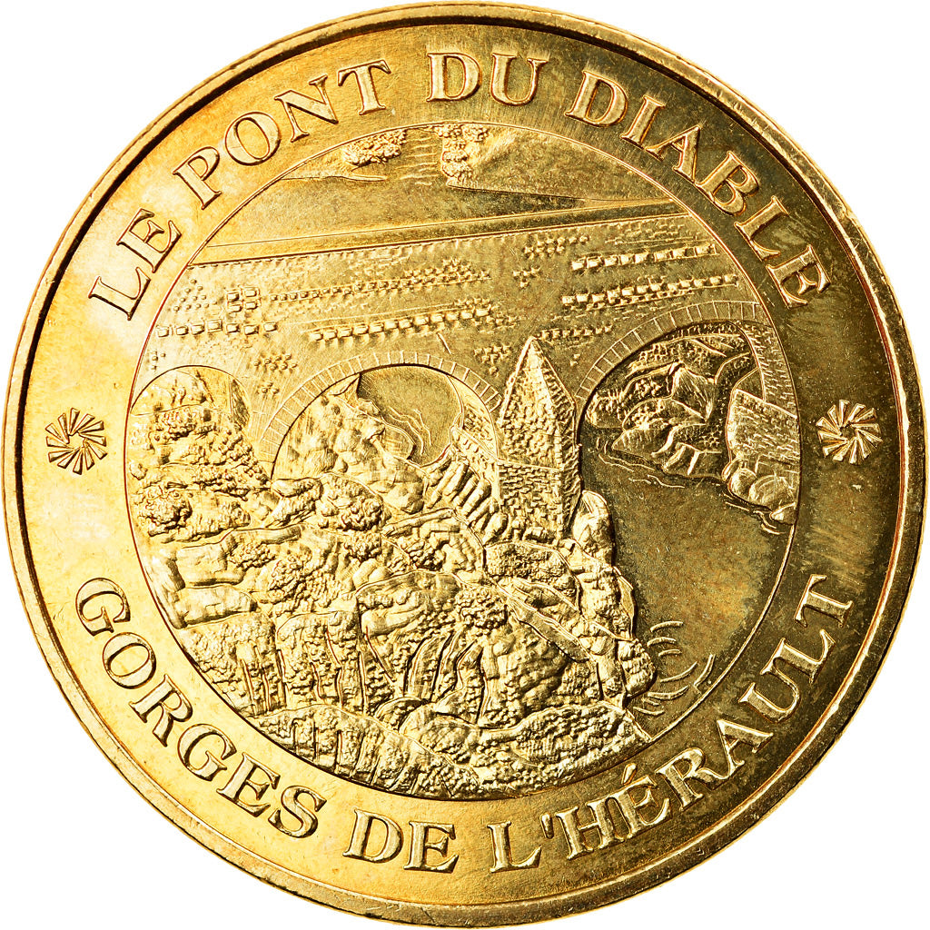 Francia, Token, Jetón turístico, Saint-Jean de Fos - Le pont du diable, Arts &