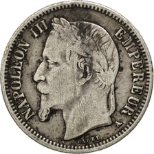 FRANCE, Napoléon III, Franc, 1868, Paris, KM #806.1, VF(20-25), Silver, Gadoury 
