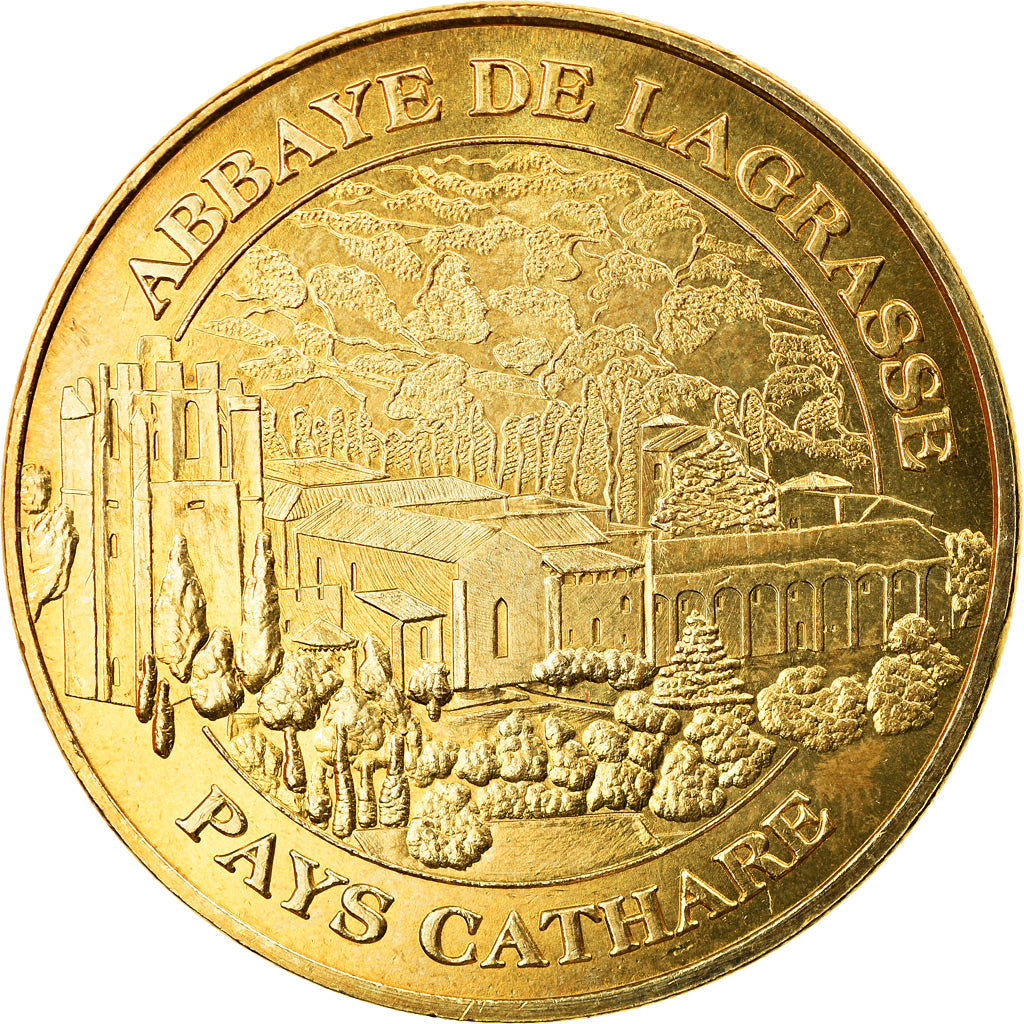 Francia, Token, Jetón turístico, 11/ Abbaye de Lagrasse, Arts & Culture, 2008