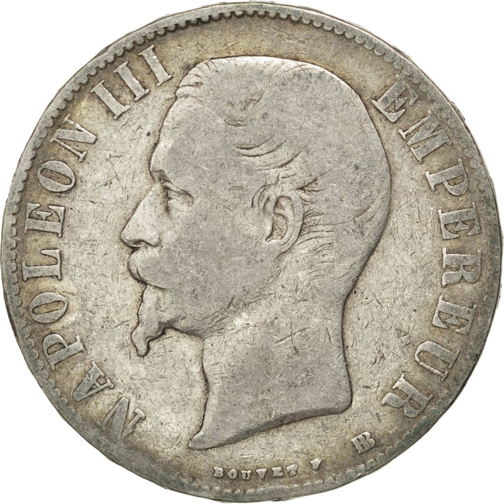 FRANCE, Napoléon III, 5 Francs, 1856, Strasbourg, KM #782.2, VF(20-25), Silver,