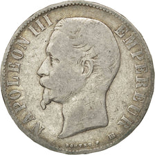 FRANCE, Napoléon III, 5 Francs, 1856, Strasbourg, KM #782.2, VF(20-25), Silver,