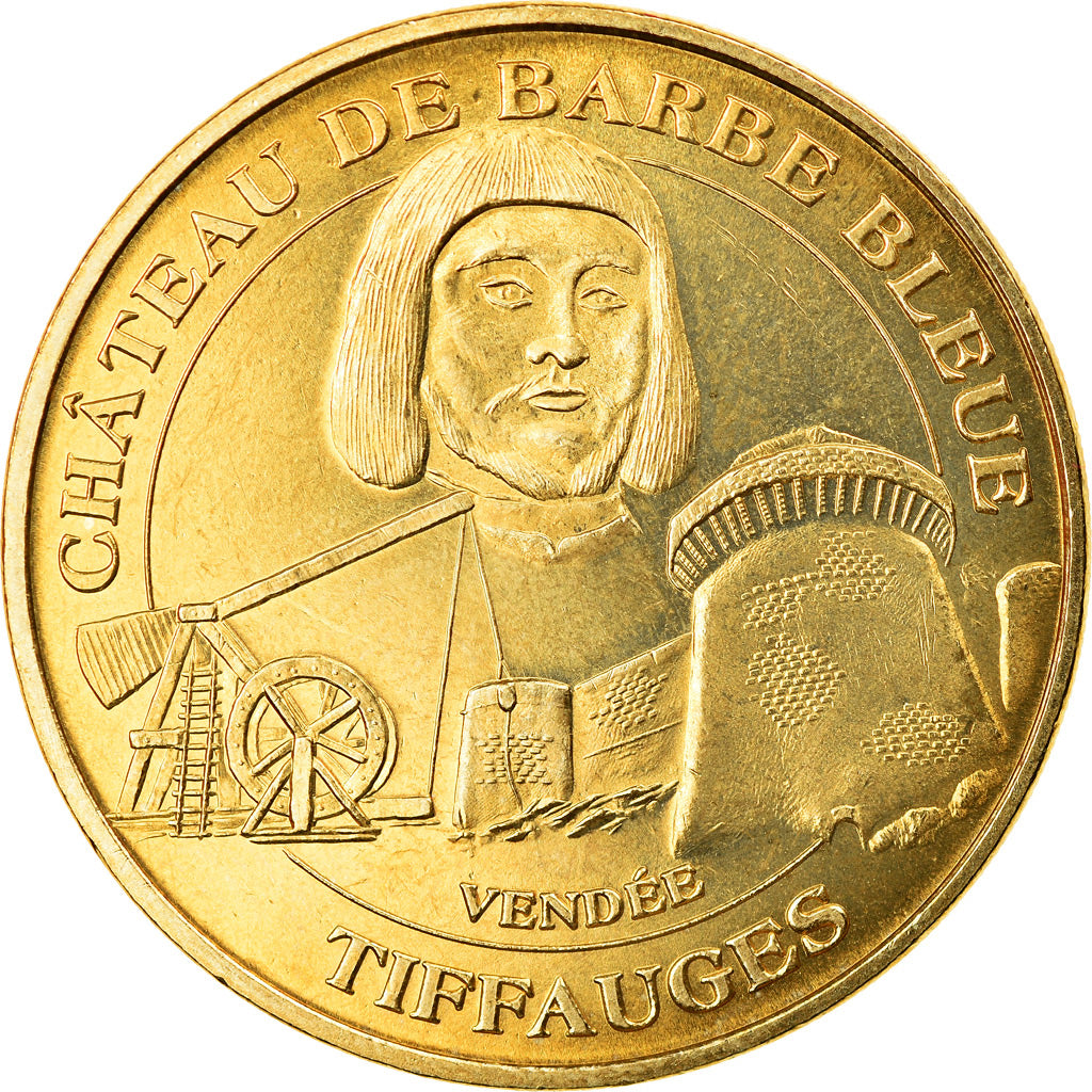 Francia, Token, Jetón turístico, Tiffauges - Château de Barbe Bleue n°1