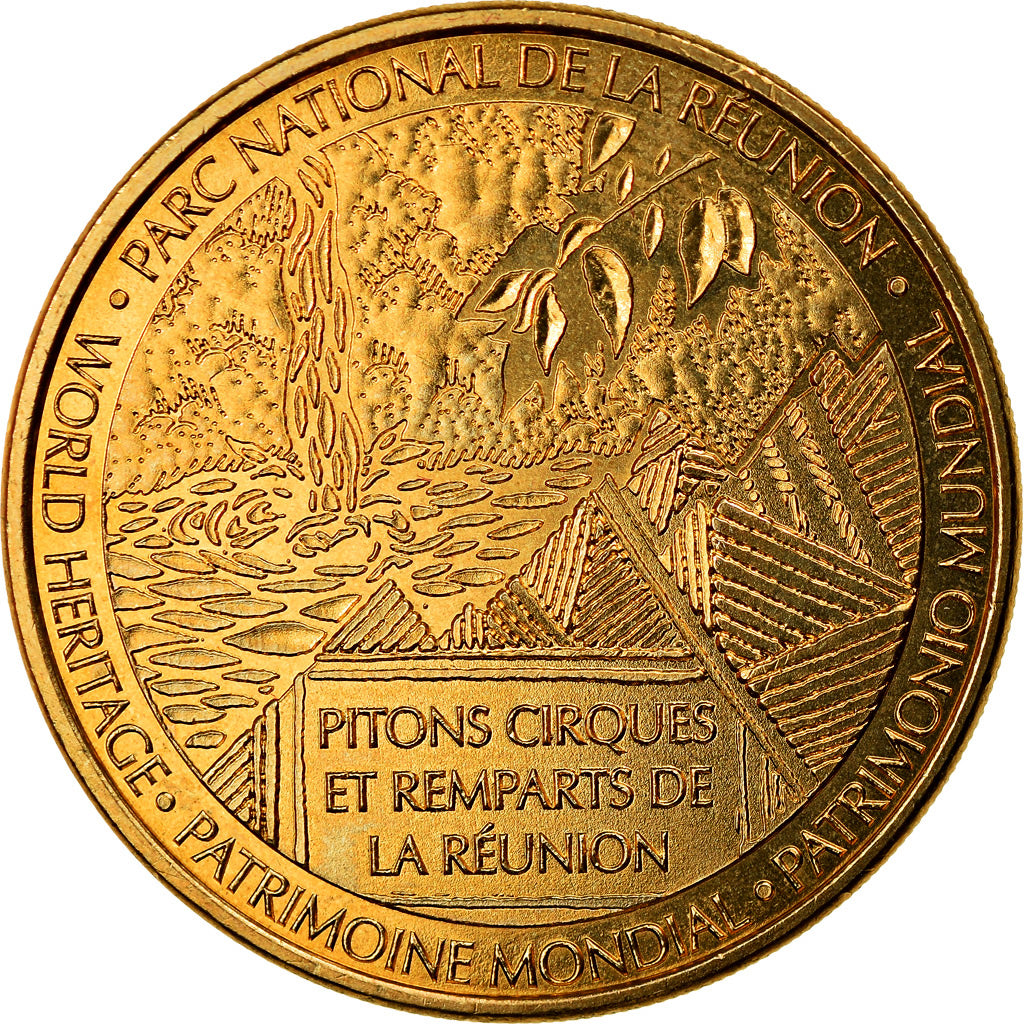 France, Token, Touristic token, Réunion - Parc National - Pitons, cirques et