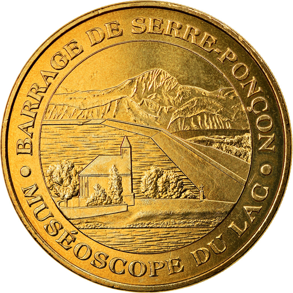 Francia, Token, Jetón turístico, Rousset - Barrage de Serres-Ponçon -