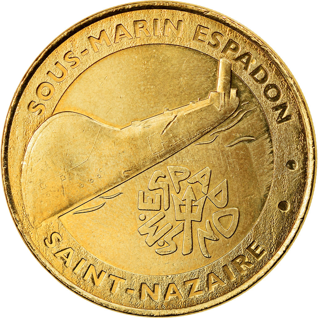 France, Token, Touristic token, Saint-Nazaire - Sous-marin Espadon n°2, Arts &