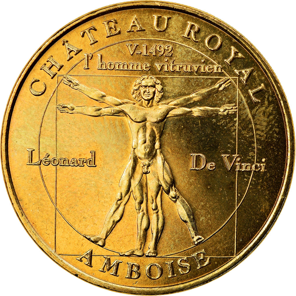 França, Token, Token turístico, Amboise - L'homme vitruvien, Artes e Cultura