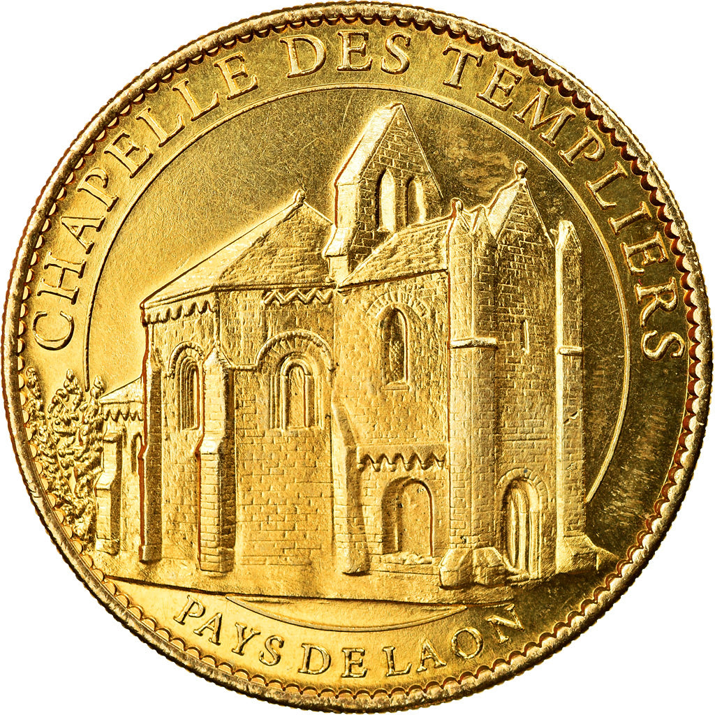 France, Jeton, 02/ Chapelle des Templiers, Laon, 2010, Arthus Bertrand, SUP