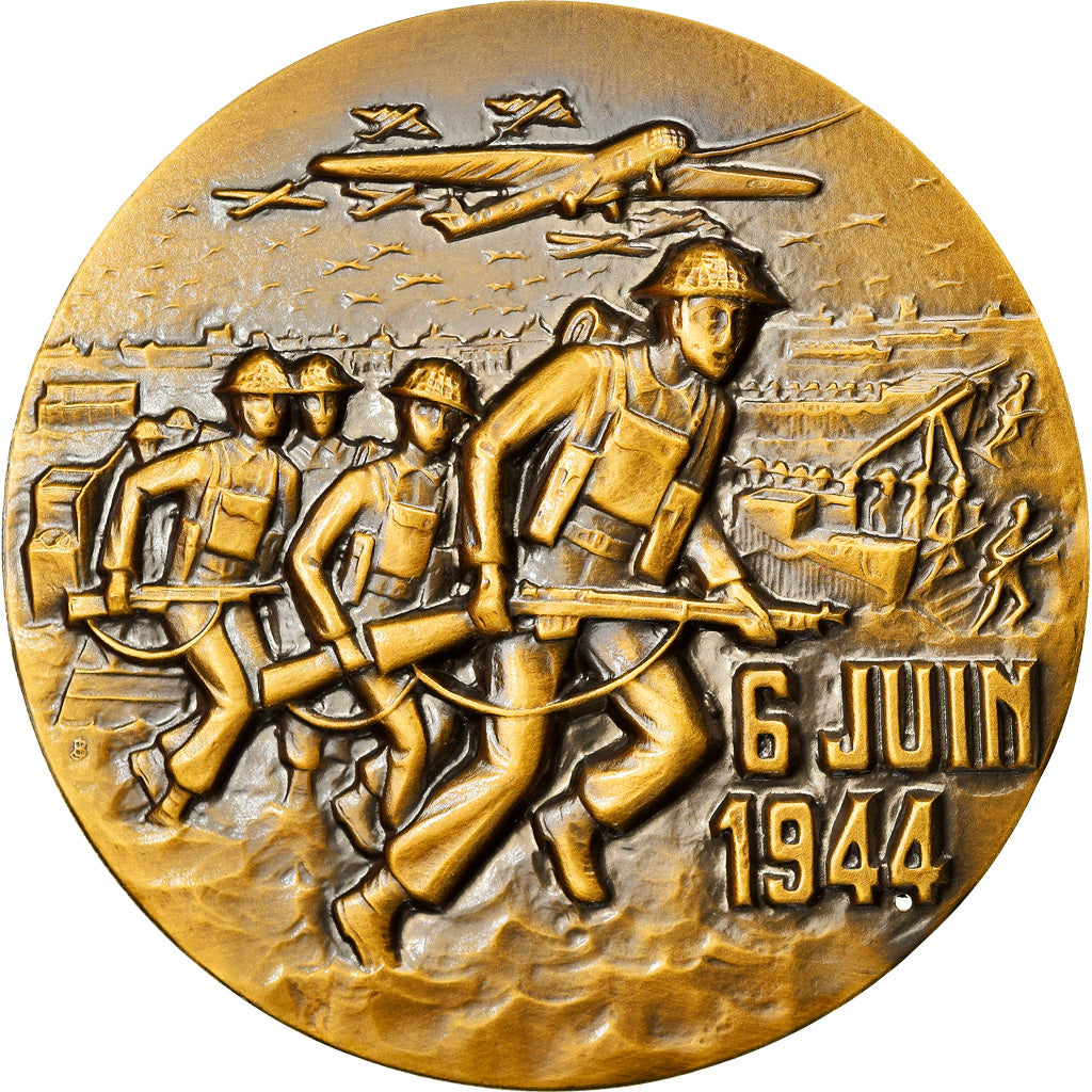France, Medal, 6 Juin 1944 - Débarquement De Normandie, History, AU(55-58)