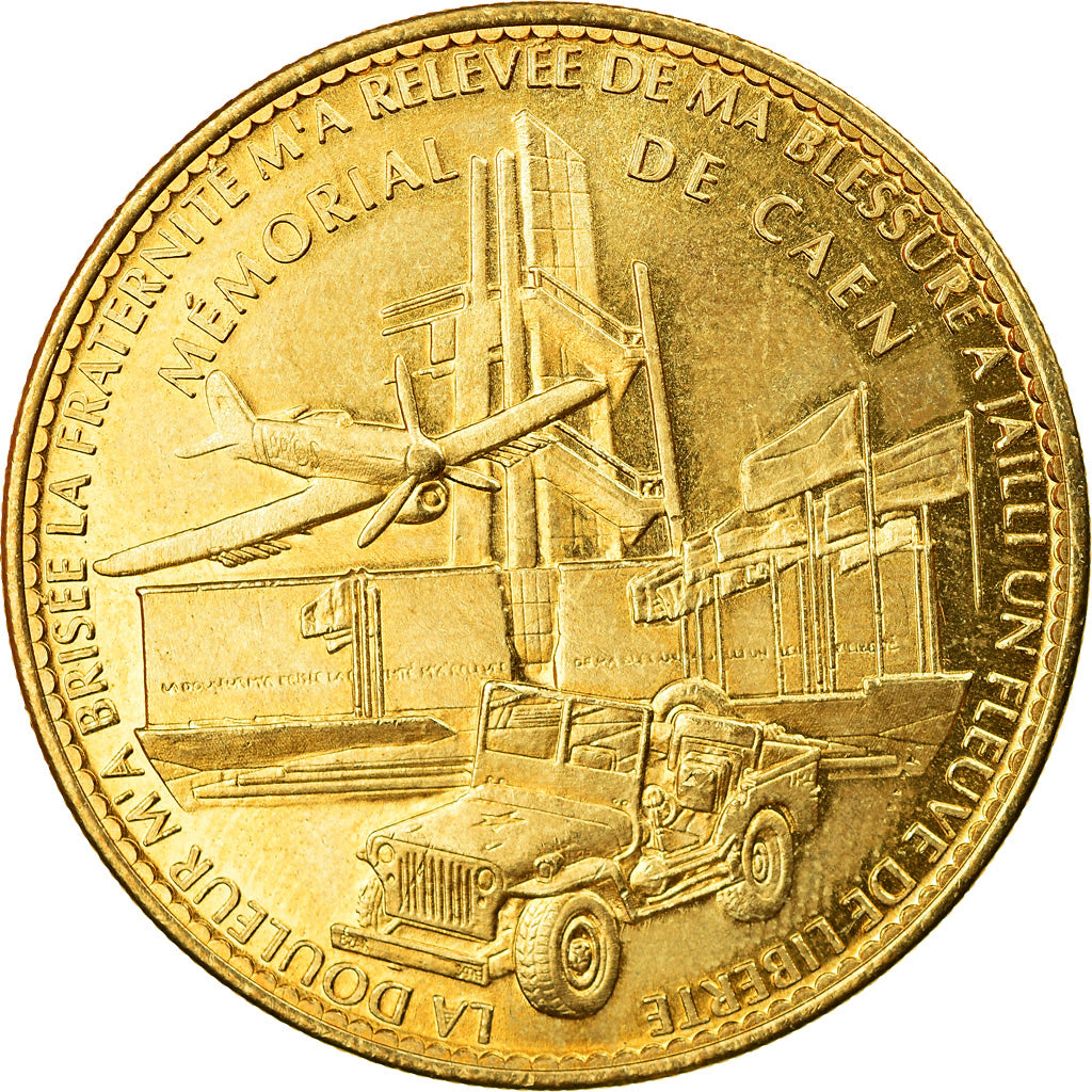 Francia, Token, Caen - Mémorial n°2, 2010, Arthus Bertrand, EBC, Aluminio y