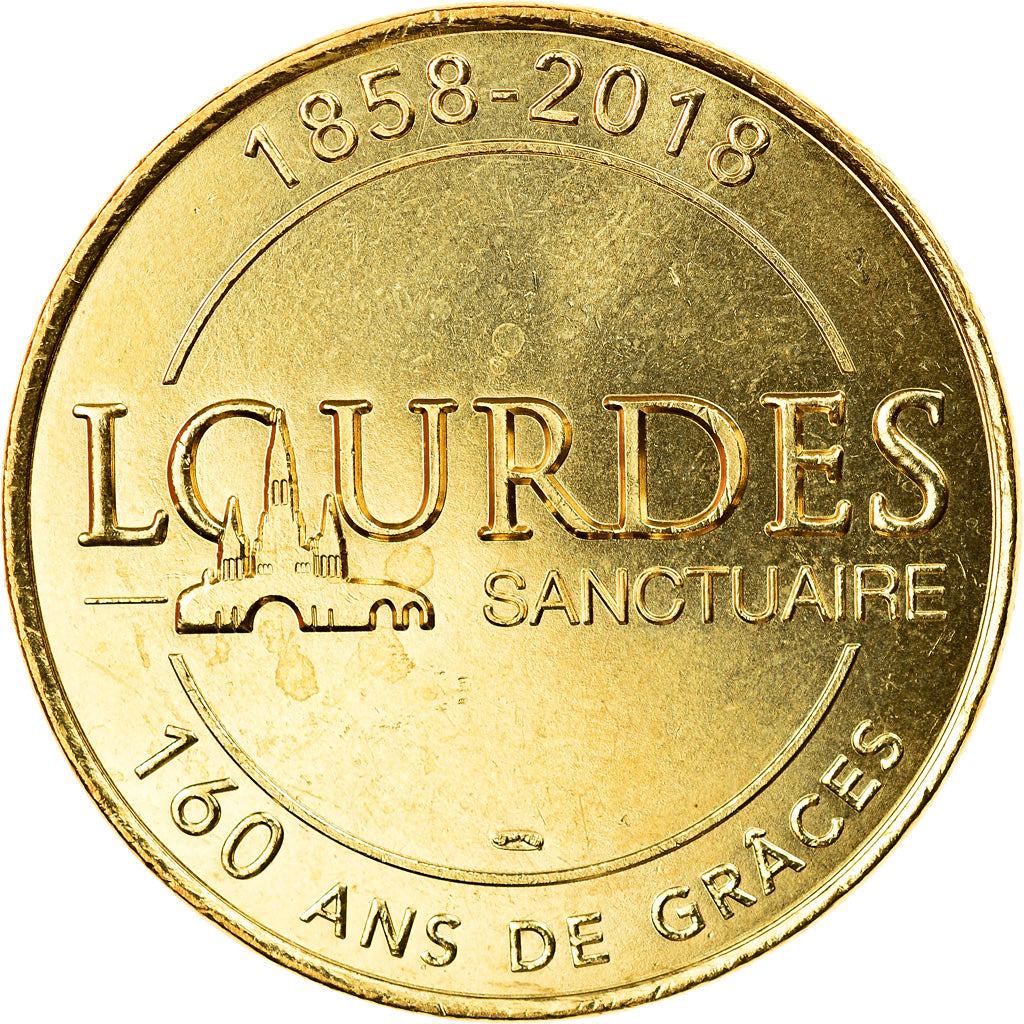 France, Token, Lourdes - 160ème anniversaire des Apparitions, 2018, Arthus