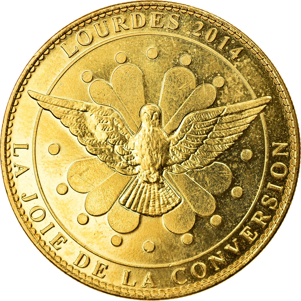 France, Jeton, Lourdes - n°10 - Joie de la conversion, 2014, Arthus Bertrand