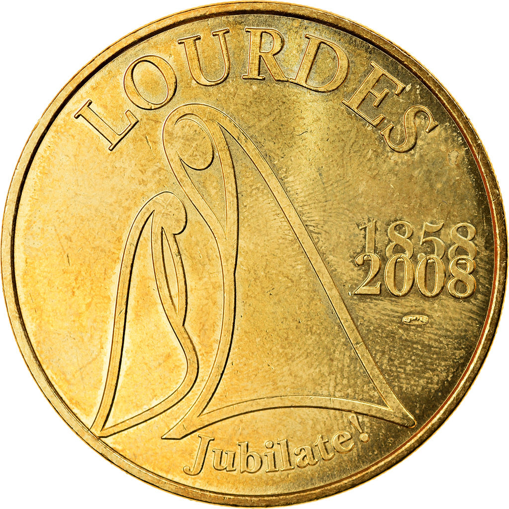 France, Token, Touristic token, Lourdes - Benoit XVI, 2008, MDP, AU(55-58)
