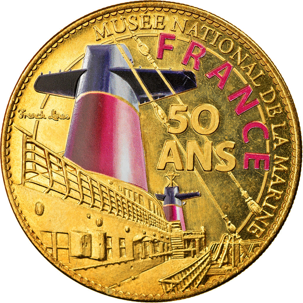 France, Token, Paris - Musée national de la Marine - 50 ans, 2011, Arthus