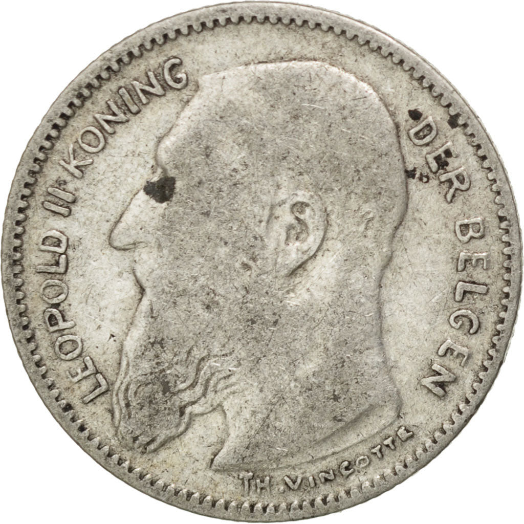 Coin, Belgium, 50 Centimes, 1907, VF(20-25), Silver, KM:61.1