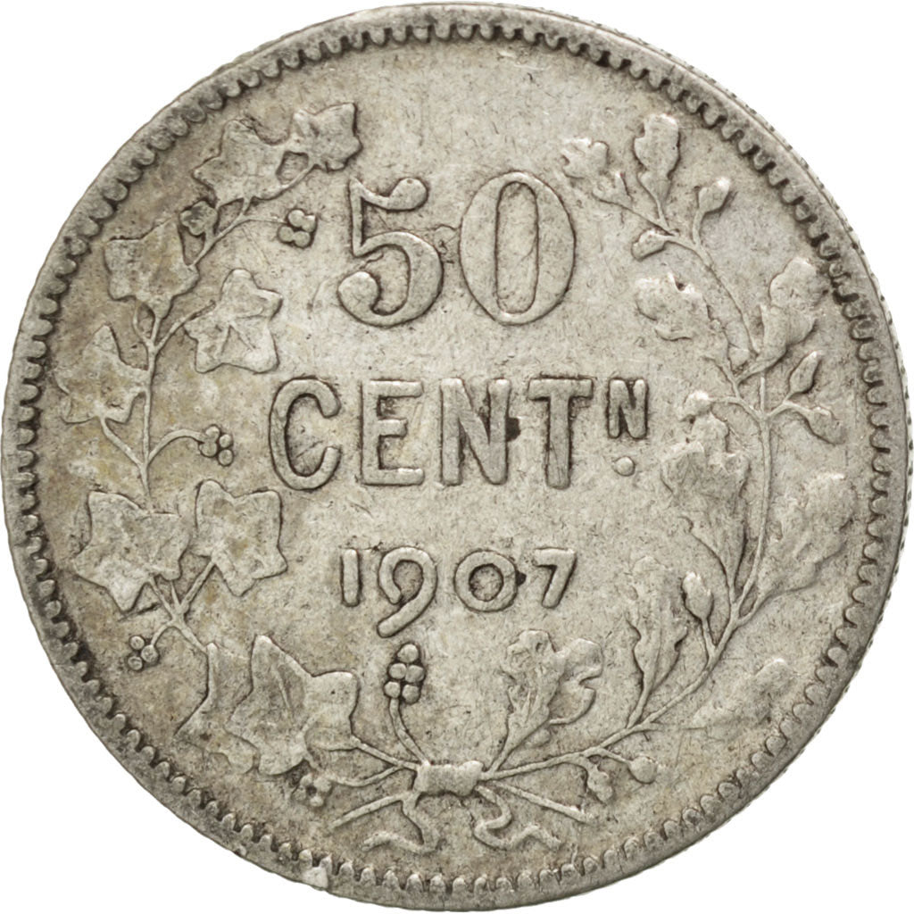 Coin, Belgium, 50 Centimes, 1907, VF(20-25), Silver, KM:61.1