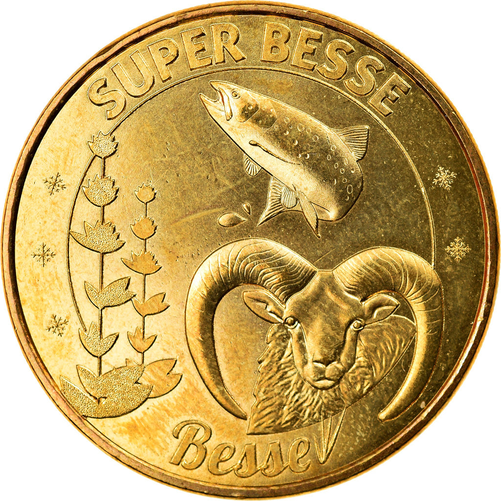 France, Token, Touristic token, 63/ Super Besse - Truite et Mouflon, 2015, MDP