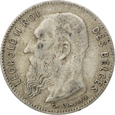 BELGIUM, 50 Centimes, 1909, KM #60.1, VF(30-35), Silver, 2.48