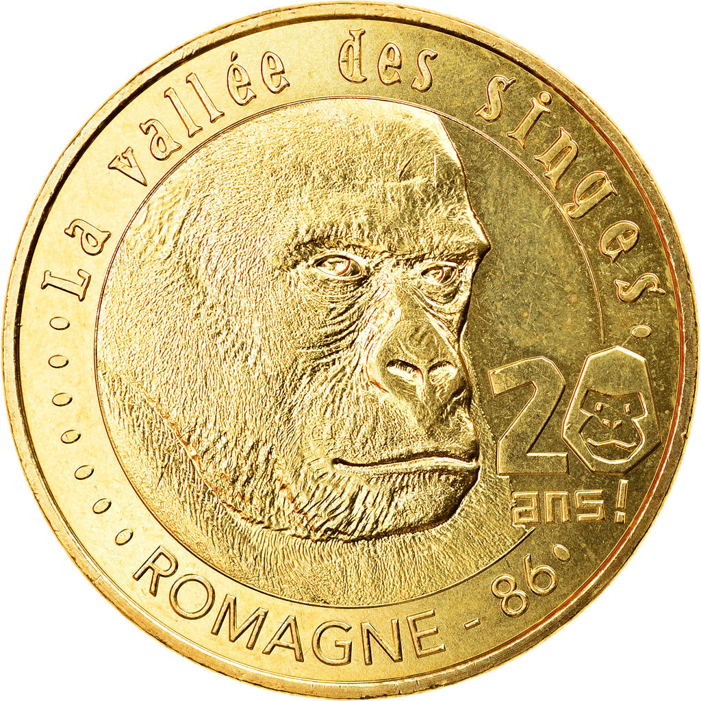 France, Token, Touristic token, Romagne - Vallée des Singes n°7 - 20 ans