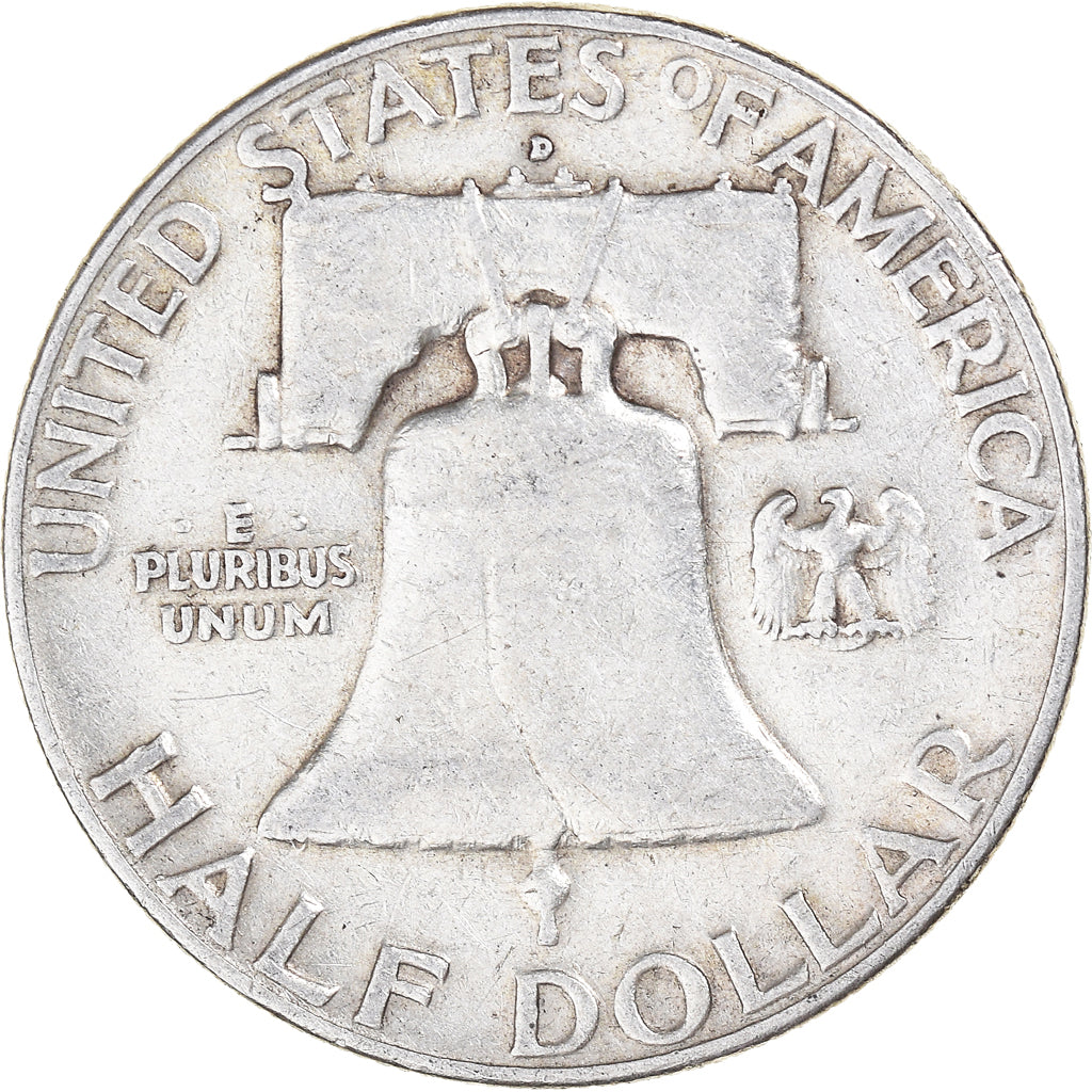 Coin, United States, Franklin Half Dollar, Half Dollar, 1960, U.S. Mint, Denver