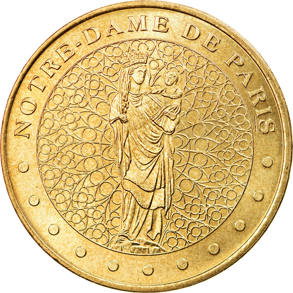 France, Token, Touristic token, Paris - Notre Dame - Vierge à l'enfant, 2001