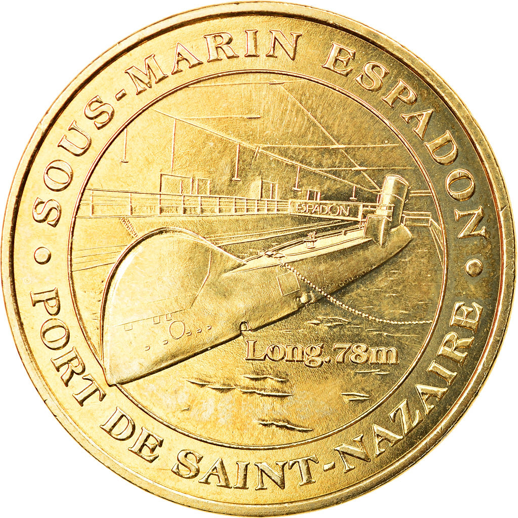 France, Token, Touristic token, Saint-Nazaire - Sous-marin Espadon n°1, 2009